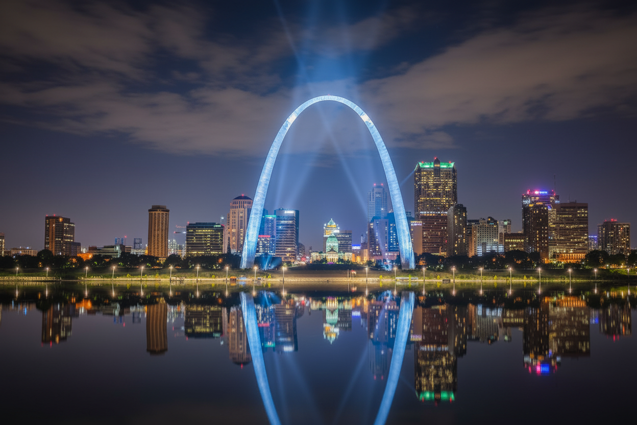 St. Louis Arch Night Sky
